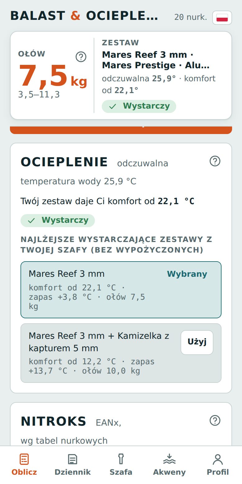 Karta Ocieplenie z propozycjami zestawów